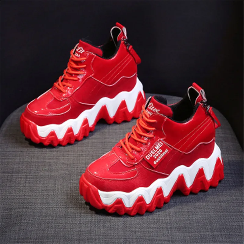 

Sneakers Women Chunky Fashion Platform Sneakers Ladies Brand Wedges Casual Shoes For Woman Leather Sports Dad Shoes 7cm