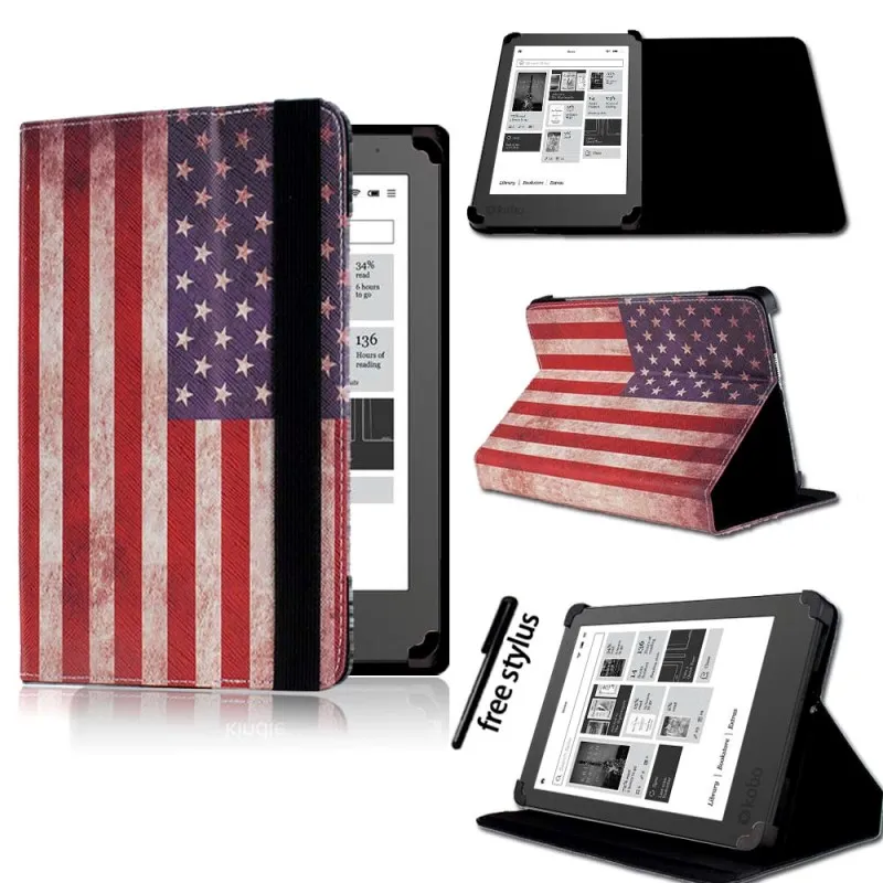 KK &amp LL для Kobo Glo HD/Kobo Touch 6 &quot/сенсорный 2 0 (2015) читалка планшет Кожаная подставка