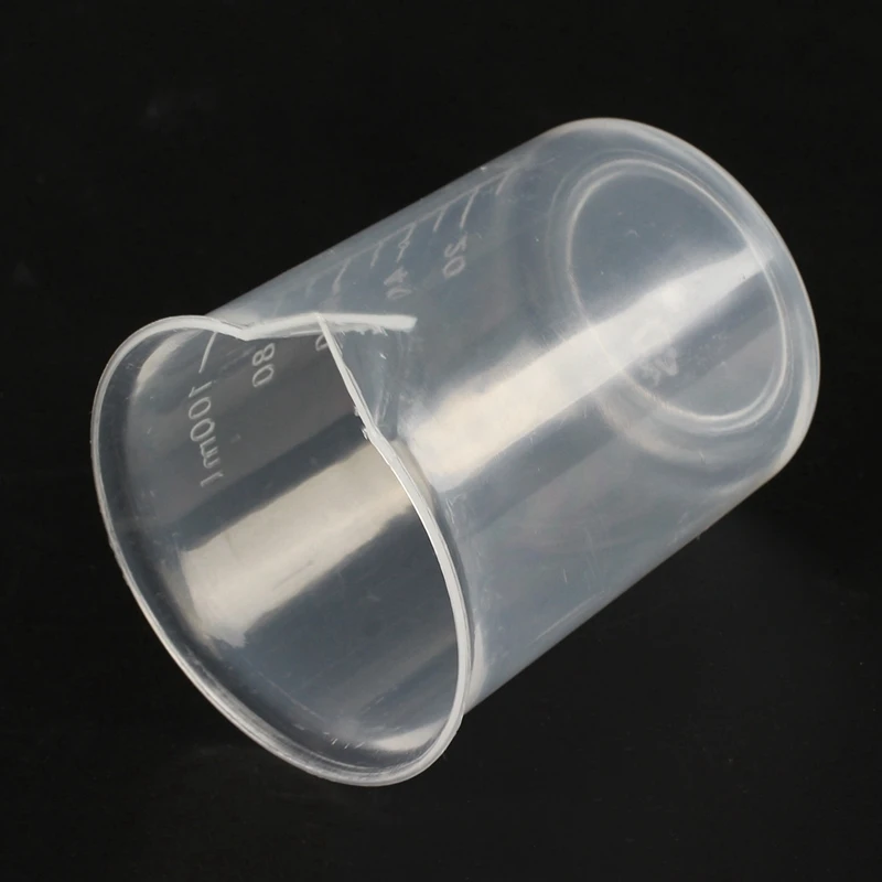 

5 pieces of 100 ml Transparent measuring cup Laboratory plastic measuring cups