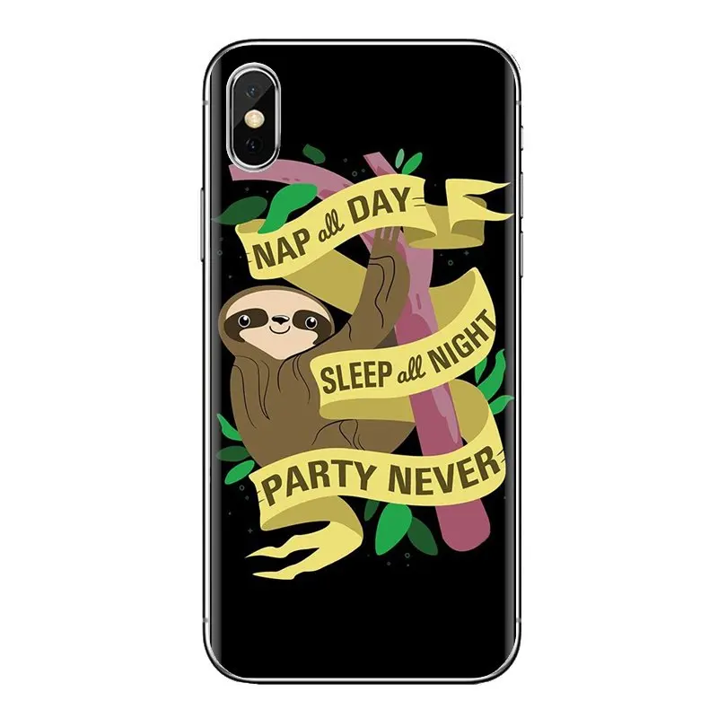 For Huawei Nova 2 3 2i 3i Y6 Y7 Y9 Prime Pro GR3 GR5 2017 2018 2019 Y5II Y6II Sloth Life Transparent Soft Shell Covers |