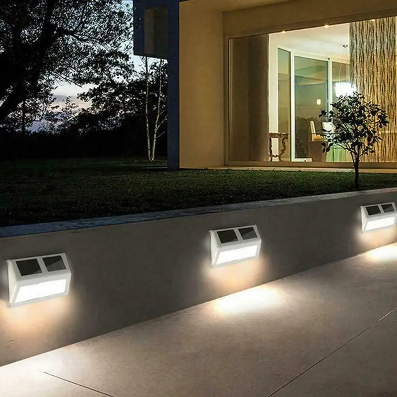 

Security Wall Lamp Waterproof Solar Light 2 LED Outdoor Solar Powered Lights Outdoor Garden Staircase Solar Lighting Lamp Light
