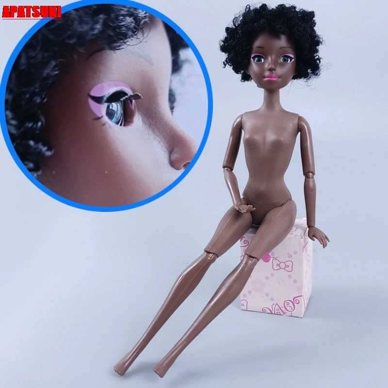 

11.5" BJD Doll Nude Naked Jointed Body With 4D Eyes Head 11 Movable Joints Body With Black Hair 1/6 BJD Dolls Accessories Toys