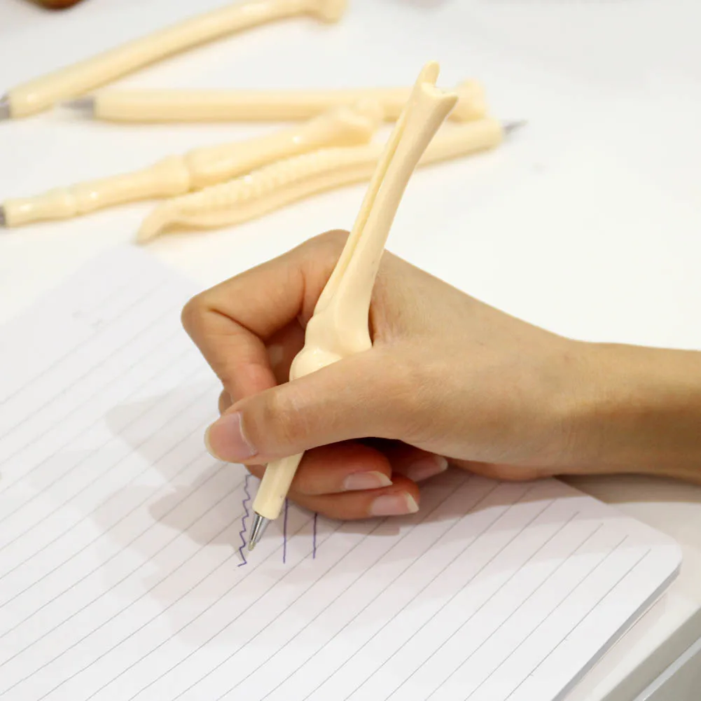 

5Pcs Creative Writing Supplies Bone Shape Ballpoint Pens New Gift Home Decoration School Office Stationery VDX99