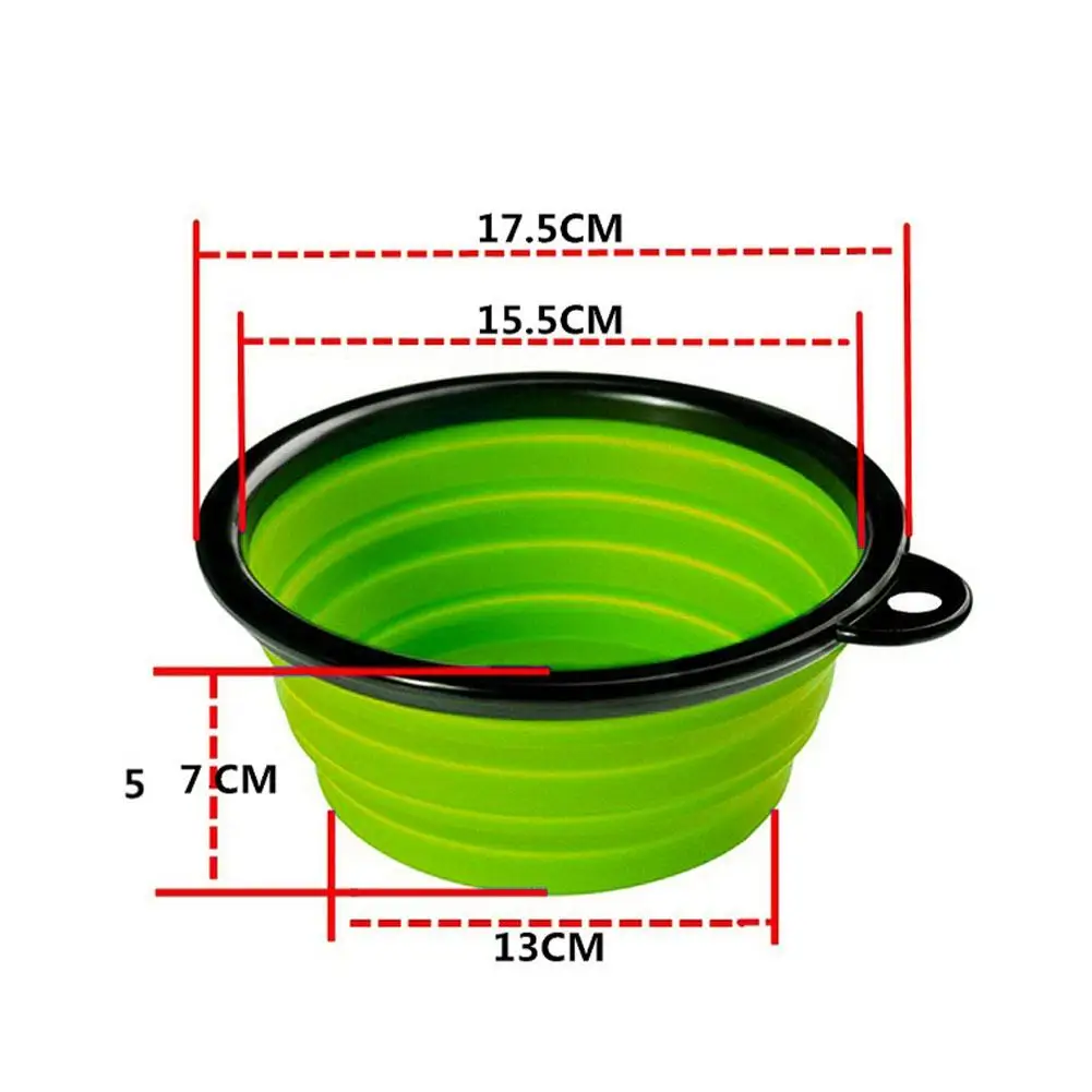 

Folding Silicone Pet Feeding Pet Bowl Outdoor Travel Large Capacity Hanging Pet Food Bowl Pet Utensils