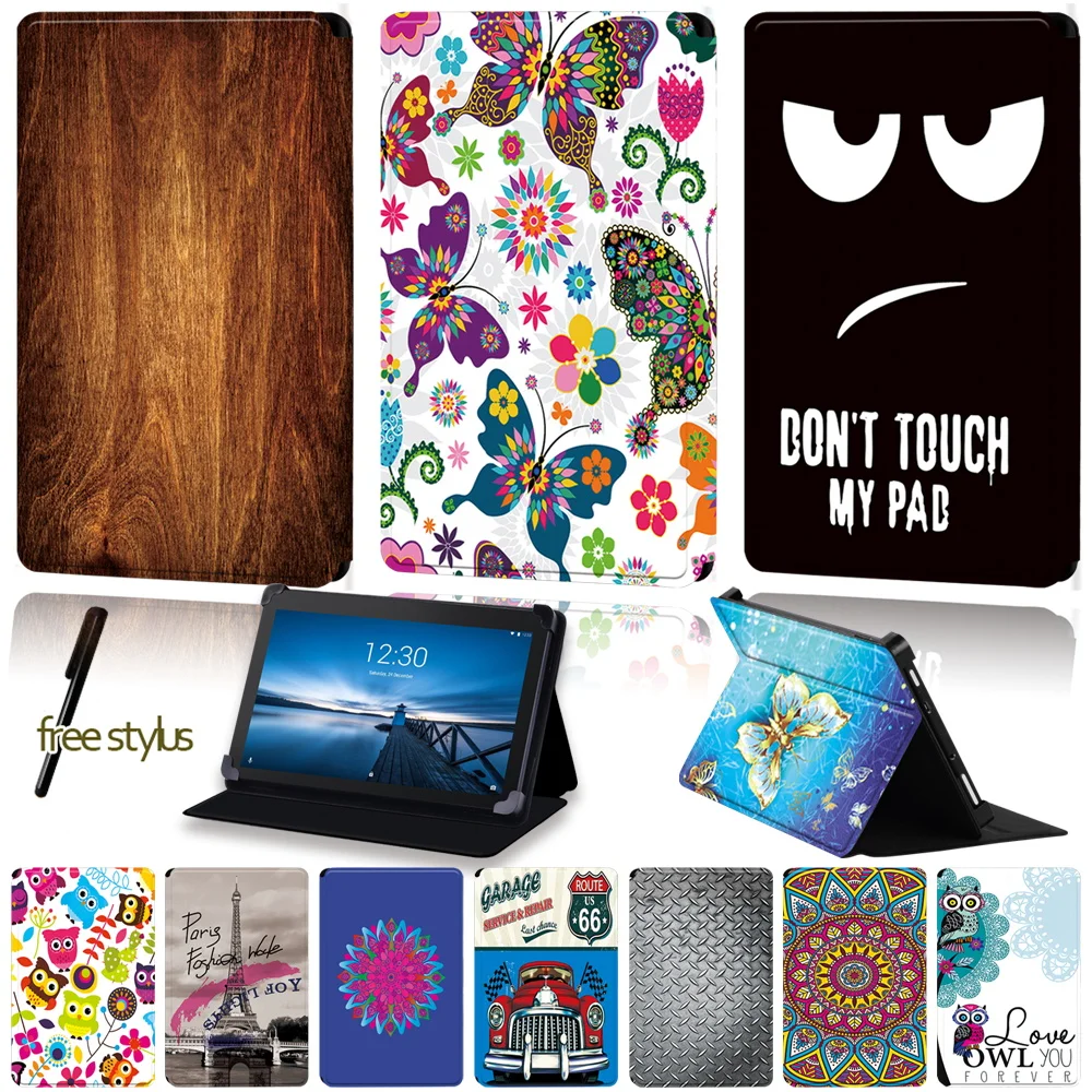 

PU Leather Tablet Case for Lenovo Tab E10 /Tab E8 /Tab E7 Universal Anti-Dust Oldimage Pattern Series Protection Case+Stylus