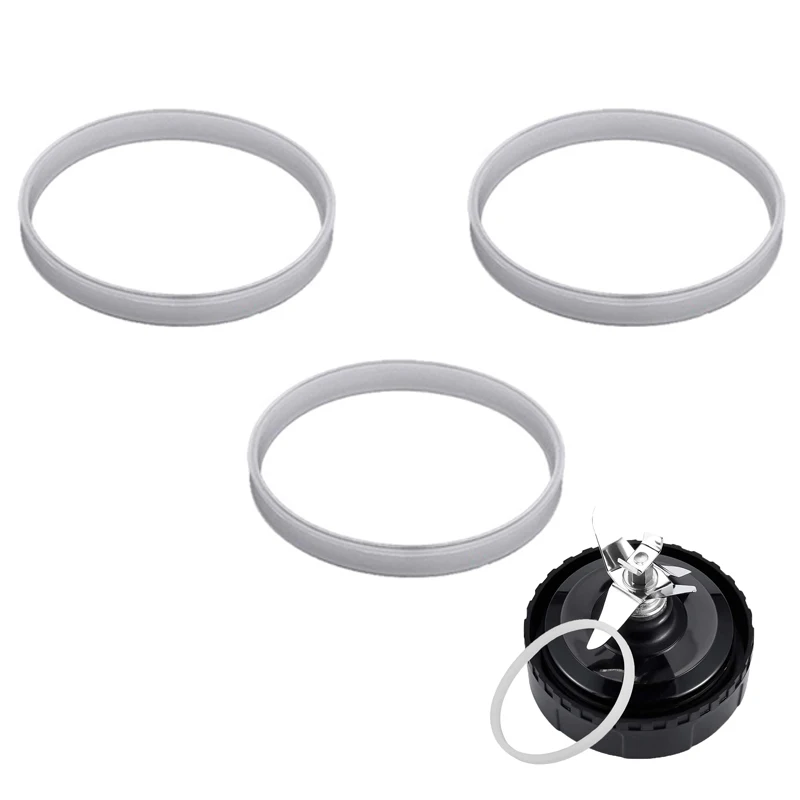 3Pcs Blender Gasket Replacement Parts for Nutri Ninja Blender 1000W Made Quality Rubber Gasket Sealing White O Ring