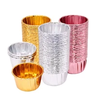 50pcs cupcake paper cup oilproof cupcake liner baking cup tray case wedding party caissettes rose golden muffin wrapper paper
