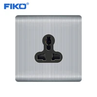 fiko 13 a uk universal socket 86mm 86mm wall power socket home hotel use black stainless steel panel standard
