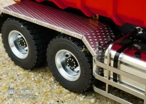LESU RC малярный самосвал рулон вкл/выкл грузовик 1/14 масштаб MAN TGS 8*8 гидравлический подъемный звук с пультом дистанционного управления краска ing Red