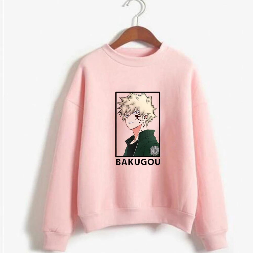 

2021 Japanese Anime My Hero Academia Hoodie Fashion O- Neck Loose Long Sleeves
