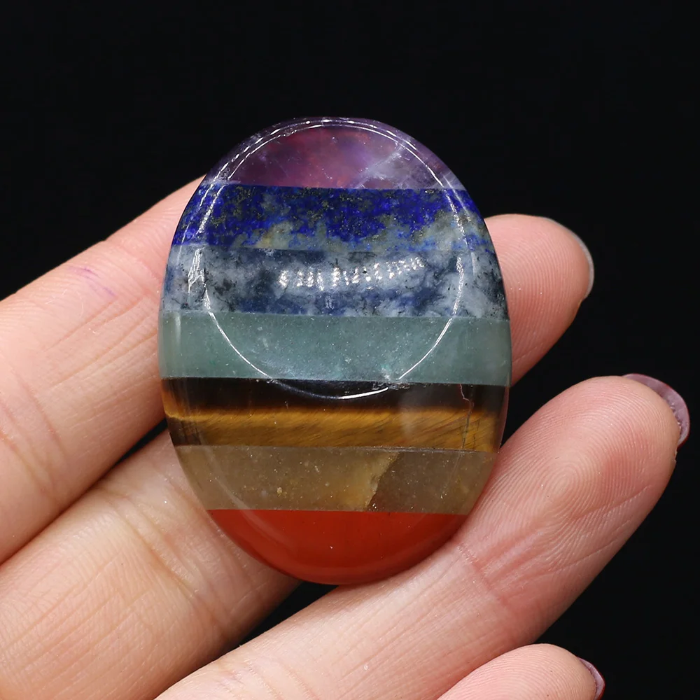 

Natiral Stone Stripe Beads Reiki Heal Oval Shape Agates Beads for Making Women Jewelry Necklace Accessories Size 30x40mm