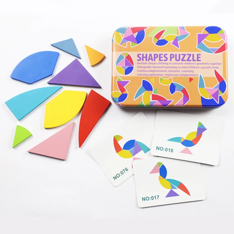Творческая головоломка 4 стиля Детские деревянные игрушки пазлы Обучающие