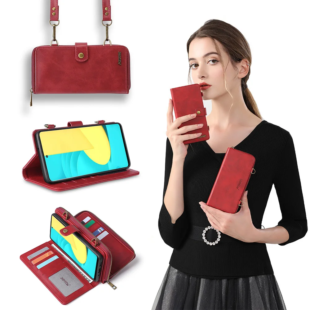 

Wallet Fashion Shoulder Bag PU Leather Phone Case Cover For LG Stylo5 Stylo6