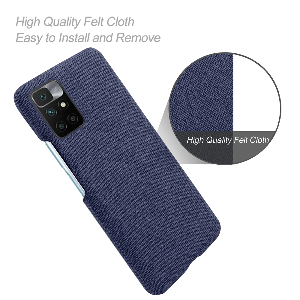 

Cloth Leather Case Funda For Xiaomi Redmi 10 Note 10S Note10 Pro Max Redmi10 Prime Slim Retro Cloth Hard PC Phone Cover Coque