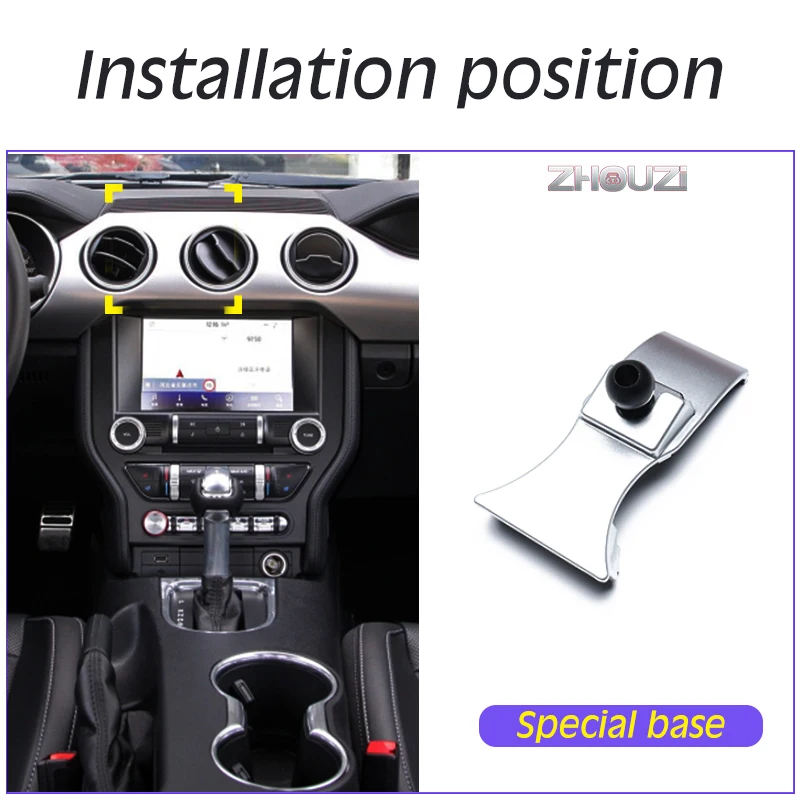 car mobile phone holder air vent mounts gps stand gravity navigation bracket clip for ford mustang 2019 2020 car accessories free global shipping