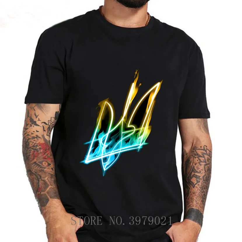 Украинский Национальный флаг 2019 летние футболки для мужчин на каждый день 100%