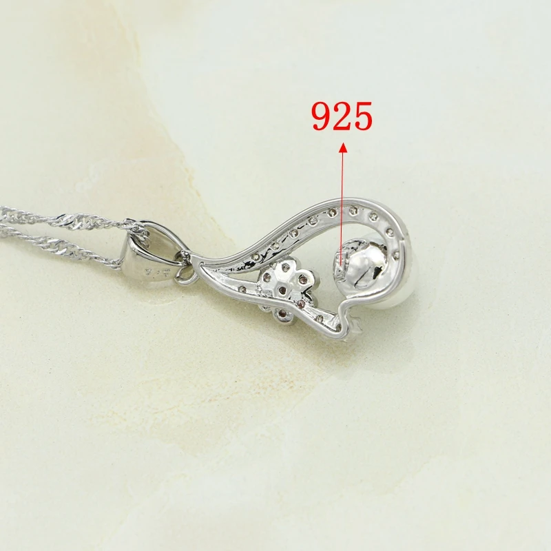 Свадебные ювелирные наборы из стерлингового серебра 925 пробы для невесты белый