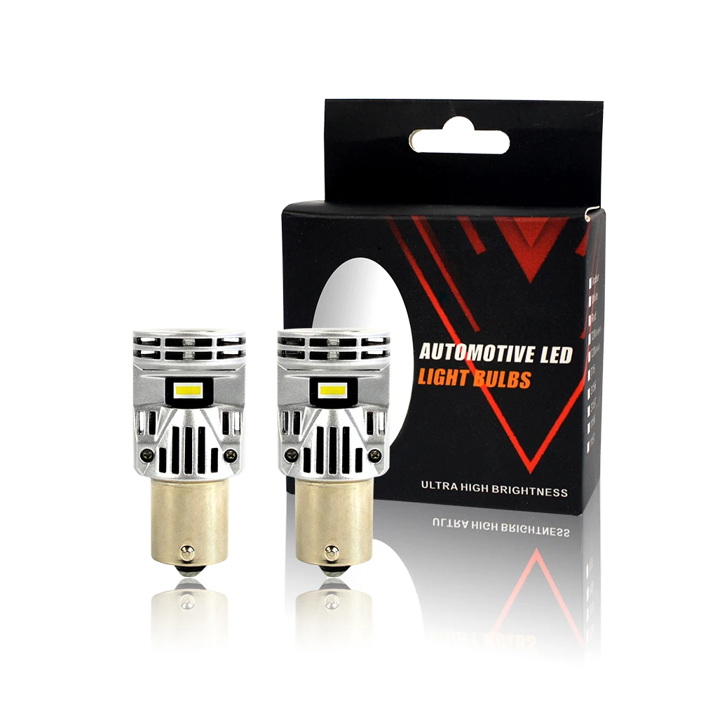 

Car Bulb 1156 BA15S Automotive Turn Signal Light P21W 6000k White Backup Light 3000k Amber Color Super Bright 30w 5600Lm