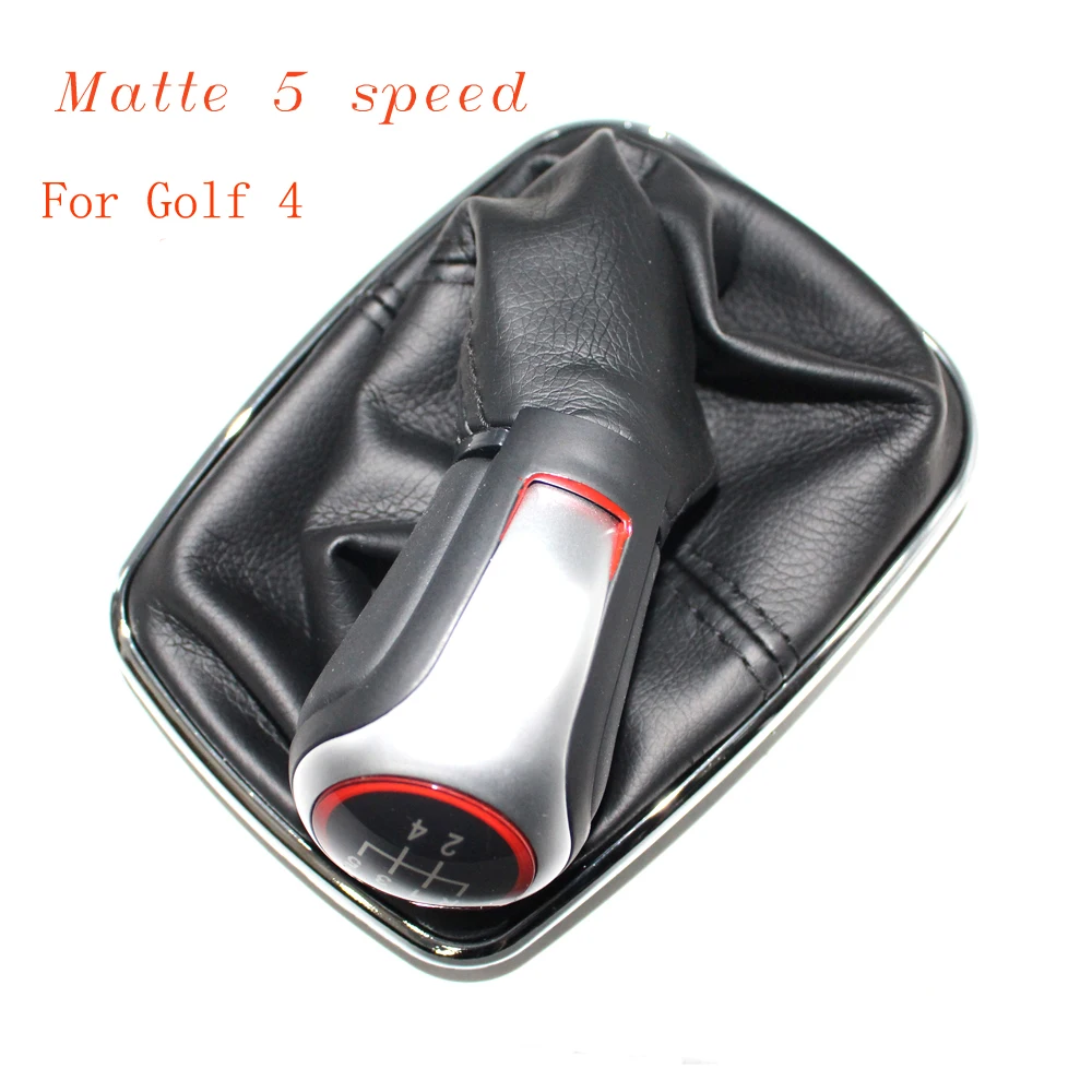 Ручка переключения передач для VW Volkswagen Golf 4 Mk4 для Golf 5/6 Mk5/6 Red Thread 5 speed и 6 рычаг переключения скорости кожаный ботинок