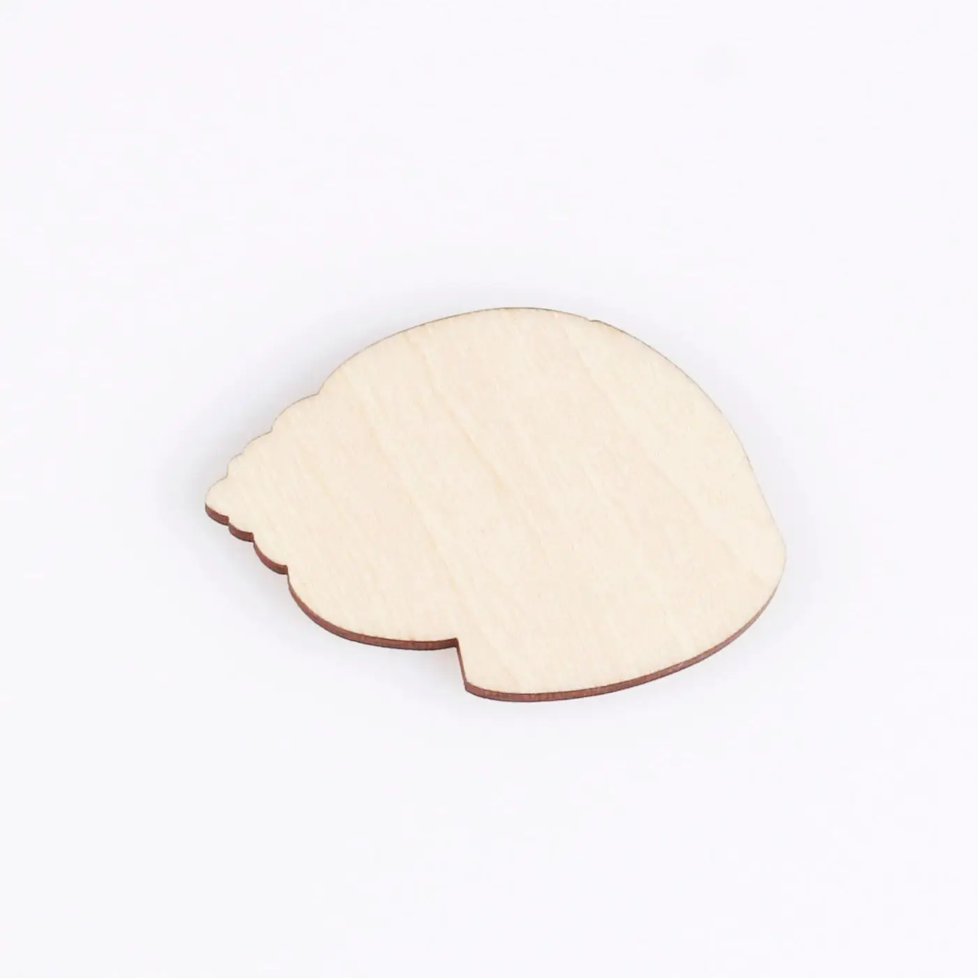 Conch shape, mascot laser cut, Christmas decorations, silhouette, blank unpainted, 25 pieces, wooden shape (0826)