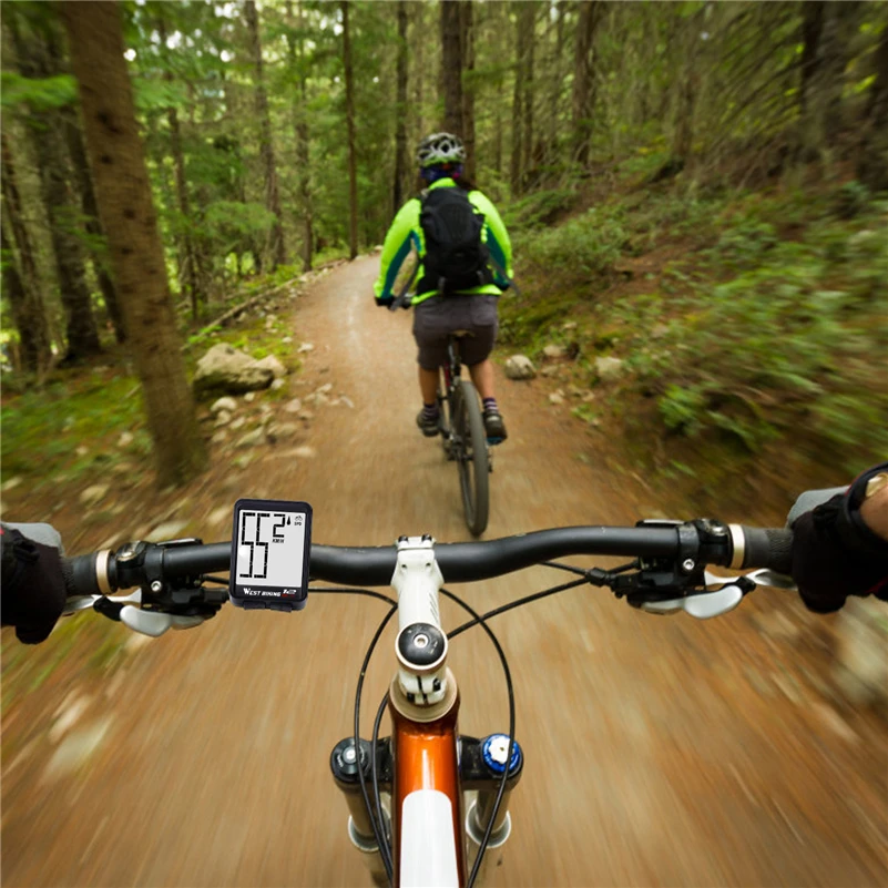 WEST BIKING беспроводной Велосипедный компьютер большой цифровой экран Защита от