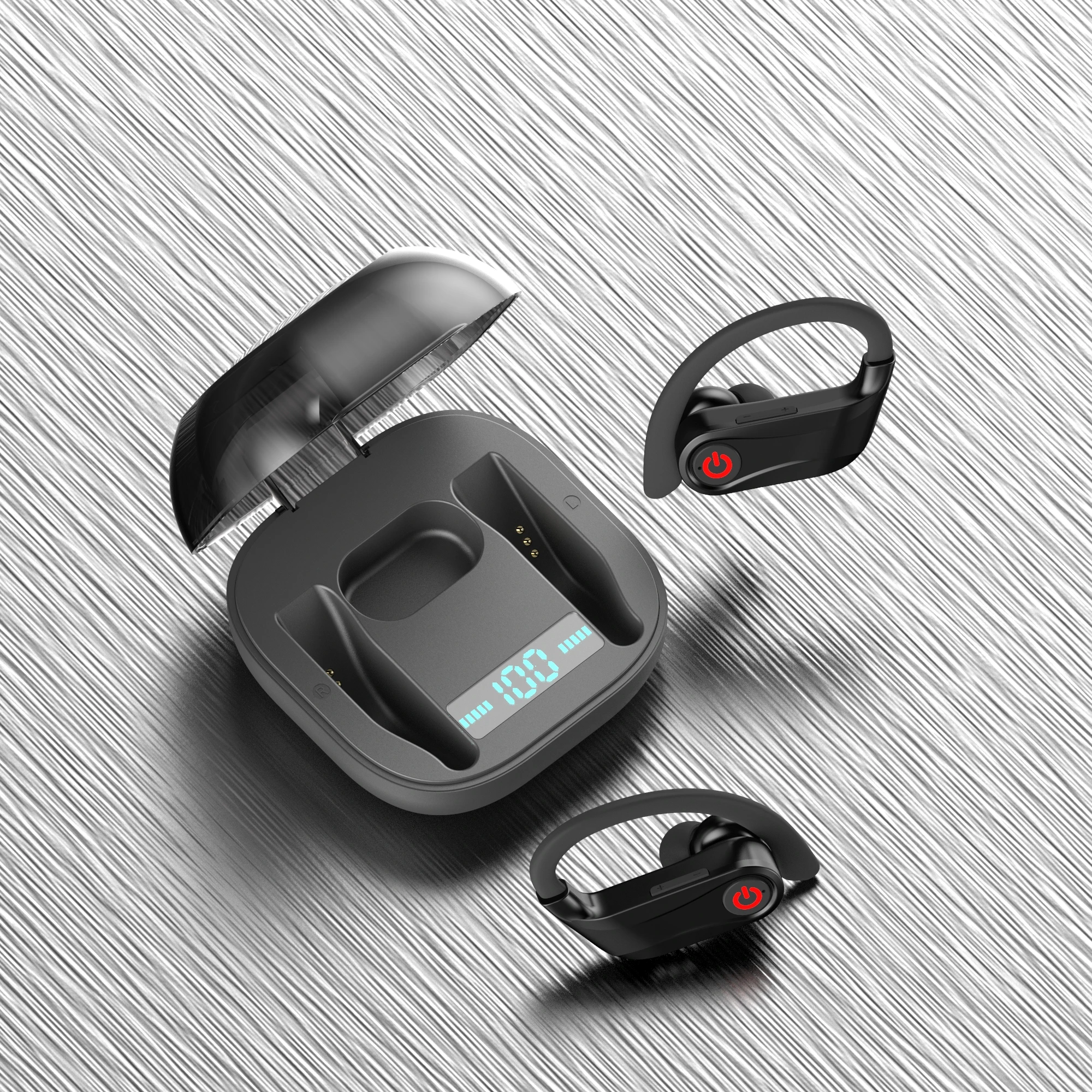 

HBQ Q62 наушники-вкладыши TWS с 5,0 Bluetooth True Беспроводной наушники Ушные крючки спортивные наушники 950 мАч чехол Водонепроницаемый Ушные крючки га...
