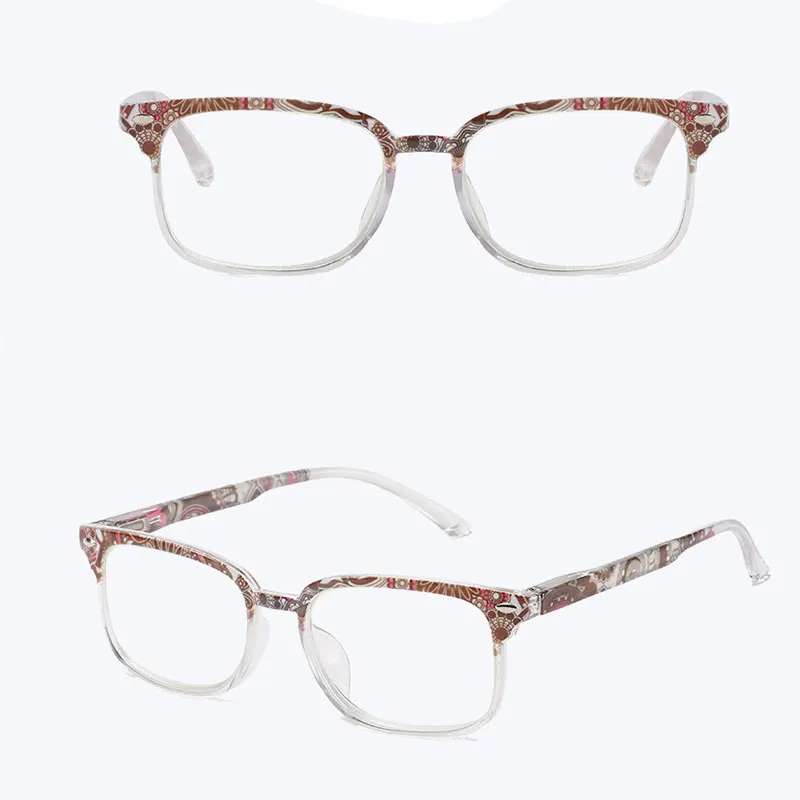 

Men Women Unisex Eyeglasses Retro Anti-blue Light Presbyopia Eyewear Flower Printed Reading Glasses Diopter 1+1.5+2+2.5+3+3.5+4