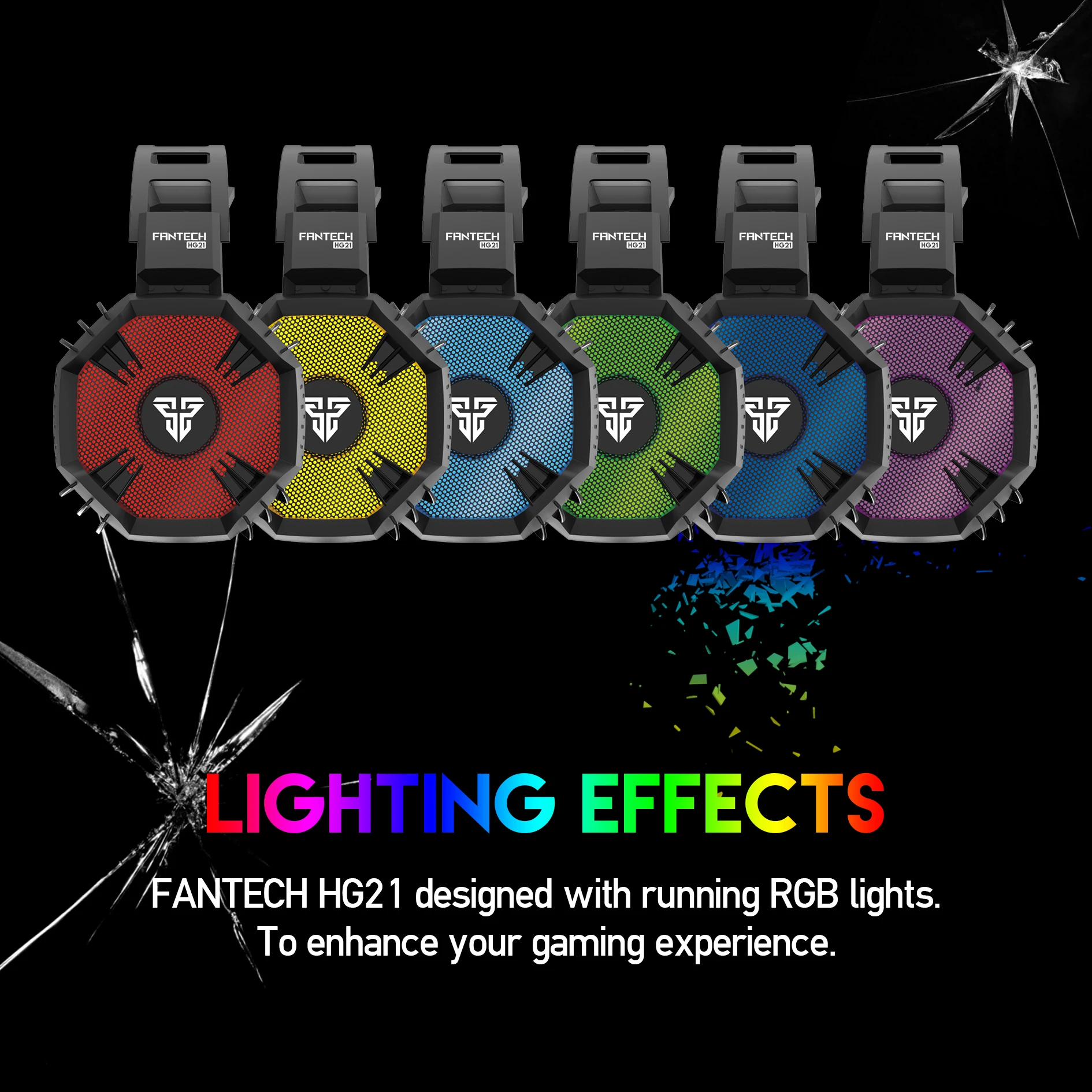 Fantech HG21 USB 7 1 виртуальный объемный звук Игровая гарнитура наушники с микрофоном