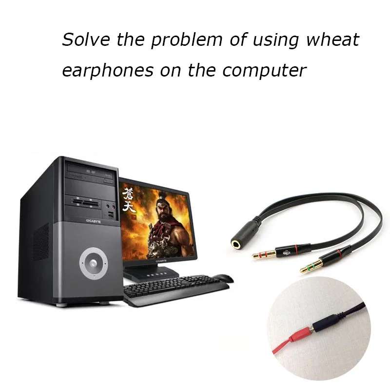 3 5 мм стерео наушники аудио Y разветвитель разъем Мама-папа адаптер удлинитель Aux