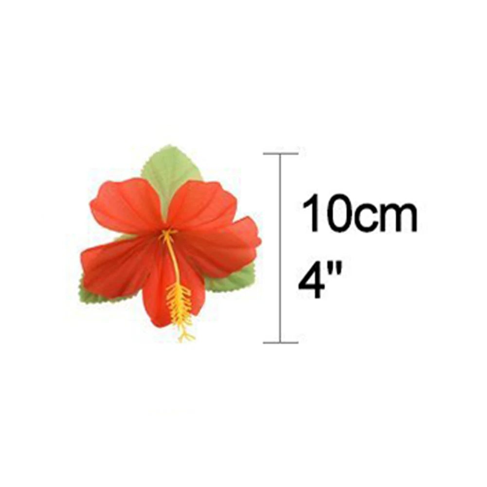 24 шт Hibiscus цветы Гавайи вечерние летние Diy декорации Искусственные Hula Девушки