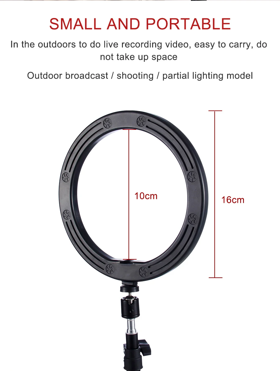 MAMEN фотографический Dimmable светодиодный Selfie кольцо свет лампы Youtube видео студия живое потоковое фото красивое кольцо
