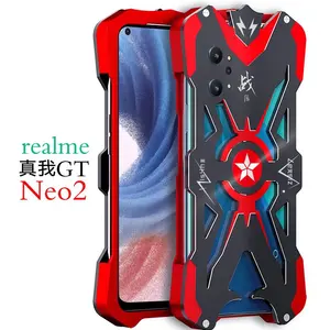 Cooling For Realme GT Neo2 6.62inch Case Powerful Shockproof Screw
Metal Frame Realme GT Neo 2 Aluminum Bumper Phone Cover Shell