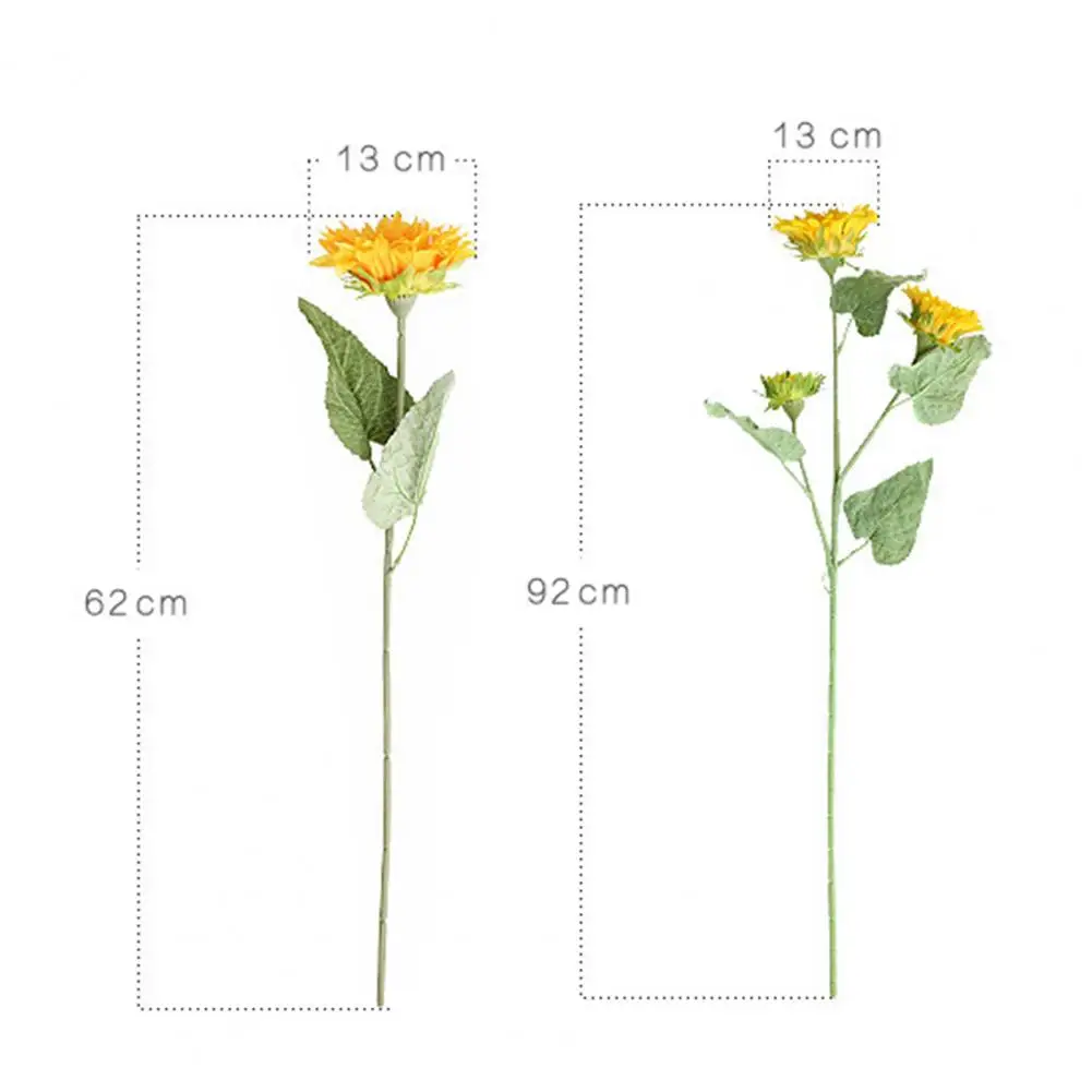 

Artificial Flower Multi-use Bright-colored Faux Silk Flower Simulation Sunflower Display for Gifts Simulation flower Sunflower
