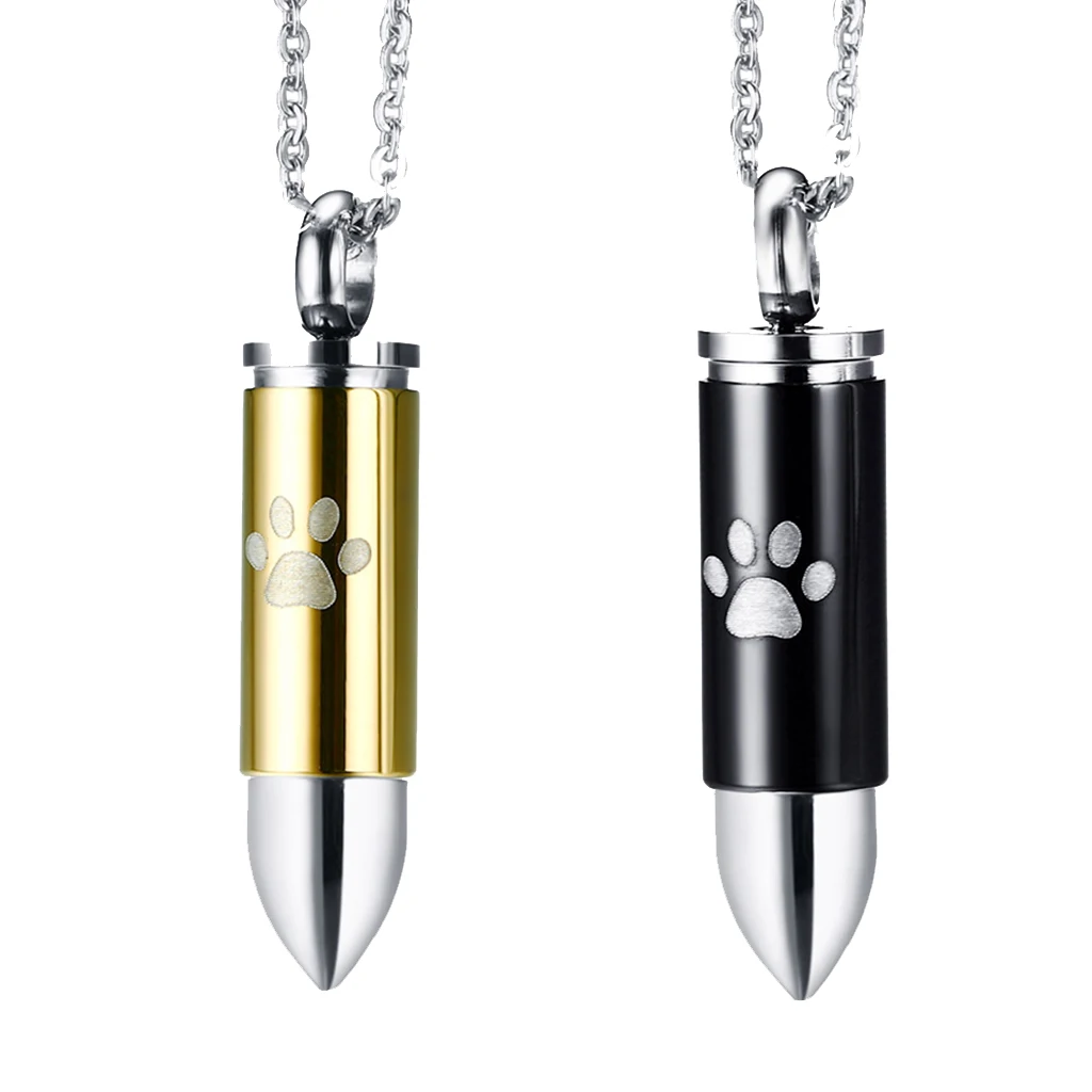 2 шт модные пробирки пуля кремации питомца урна пепел держать кулон