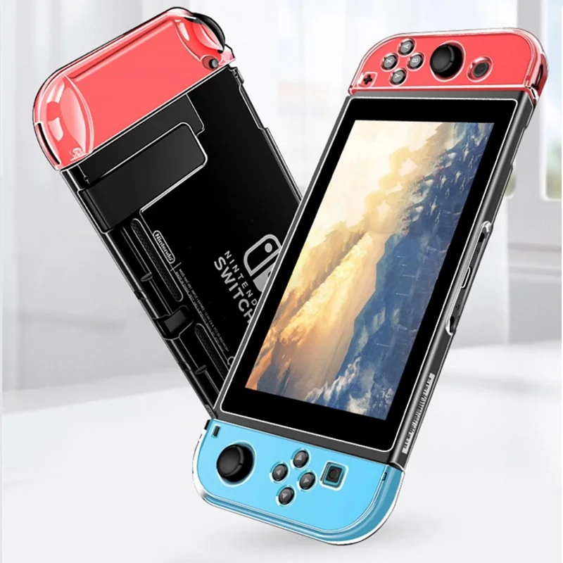 

Hard PC Protection Cover For Nintend Switch NS NX Case Transparent Crystal Shell Console Controller Accessories With Stand Cases