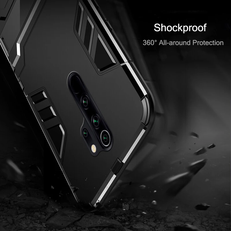 Чехол для Xiaomi Redmi Note 8 Pro гибридный армированный противоударный Прочный