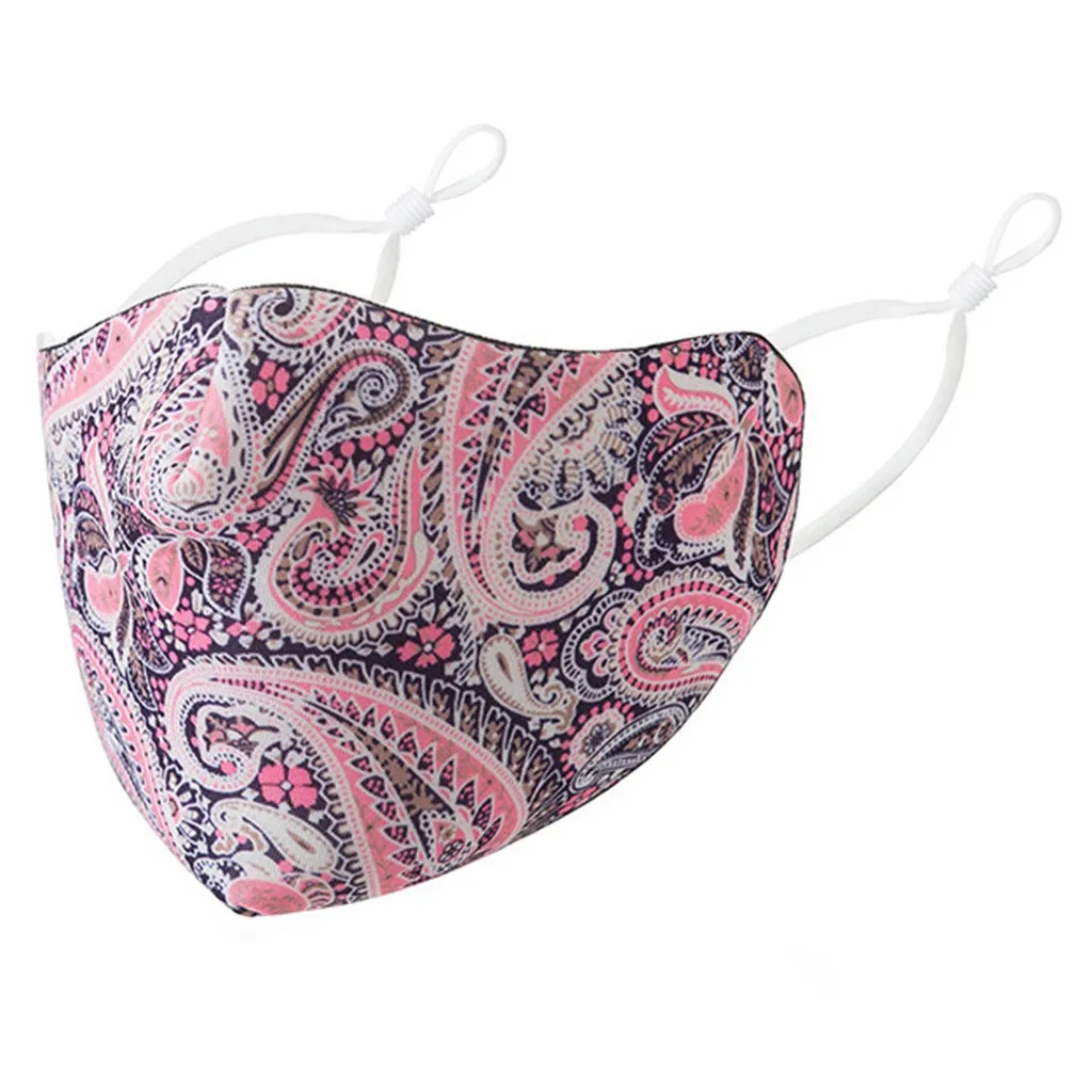 Маски многоразовые для женщин и мужчин модные Регулируемые моющиеся маски с