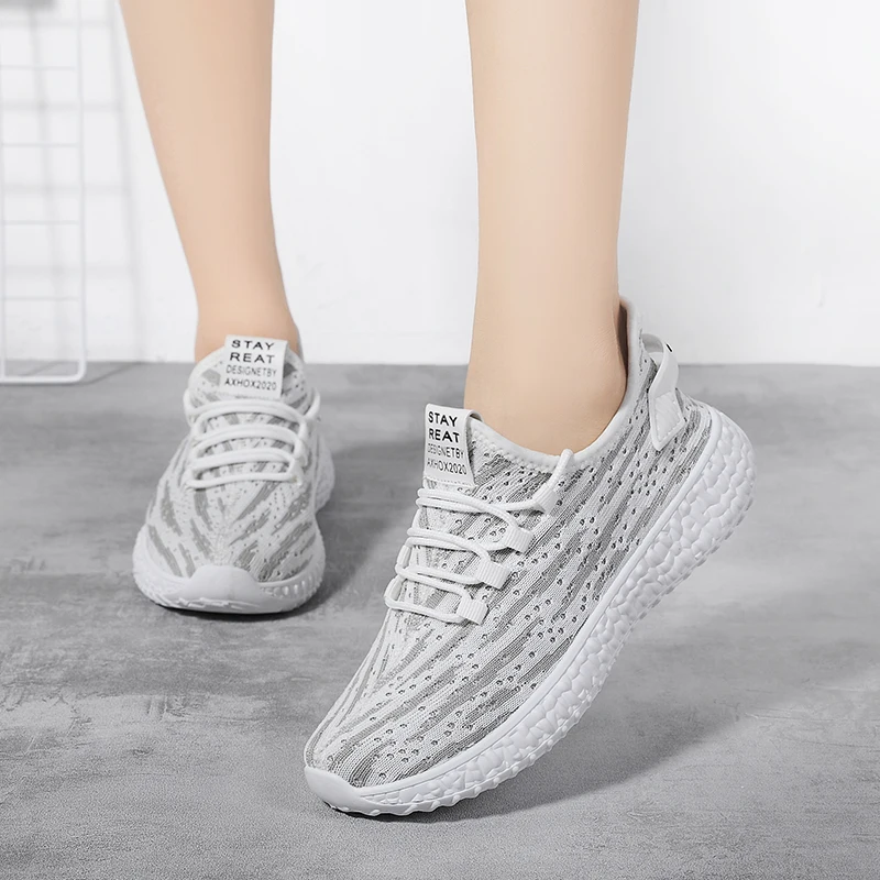 

Hot Sale Summer Running Shoes Breathable Women Air Mesh Lace-up Shoes Light Sport Shoes Outdoor Female Sneakers Walking Footwear