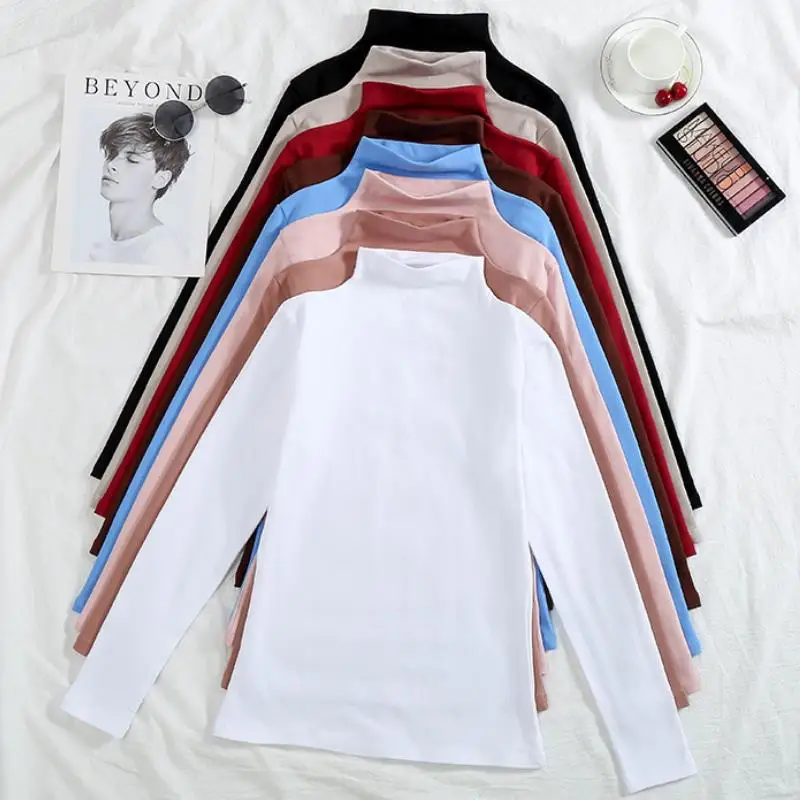 Turtleneck Sweater Women Pullover High Elasticity Knitted Slim Jumper Autumn Winter Basic Female truien dames Plus size | Женская одежда
