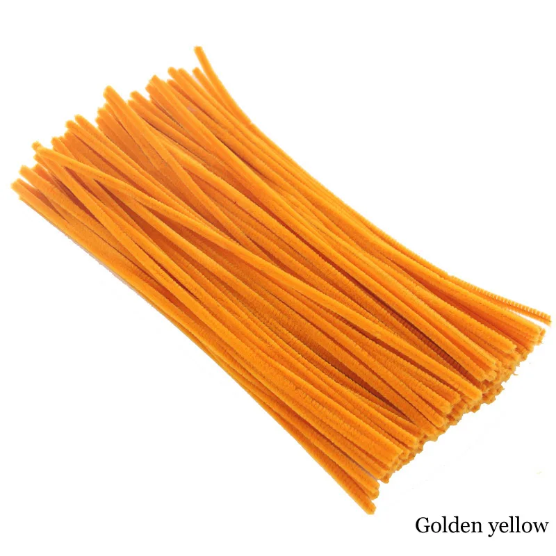 golden yellow Для детей и взрослых, для детей, для детей, красочные трубы, искусственные цветы, шенилловые стебли, плюшевая обучающая игрушка, руководство - Цвет: golden yellow