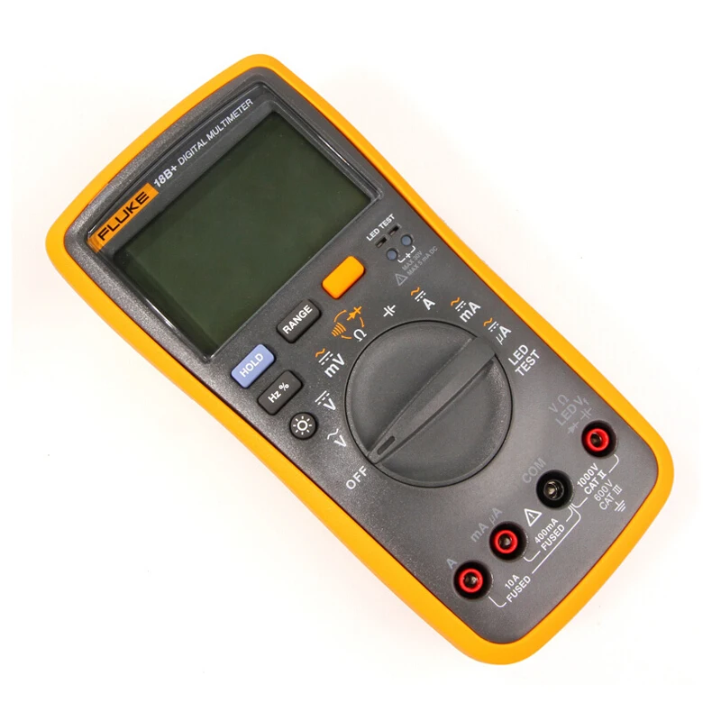 FLUKE 100% оригинал 18B + светодиодный AC/DC напряжение тока цифровой мультиметр и