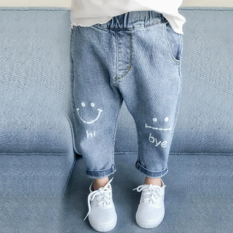 

Spring Baby Girls Jeans Kids Clothes Cotton Loose Comfortable Long Denim Pants Elasticated Waist Casual Jeans for Girls 3-6Y