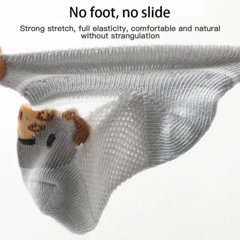 

0-12 Years 5 Pairs/set Children's Kawaii Summer Thin Socks Section Glass Silk Cartoon Boys&girls Boat Mesh Socks Floor Socks