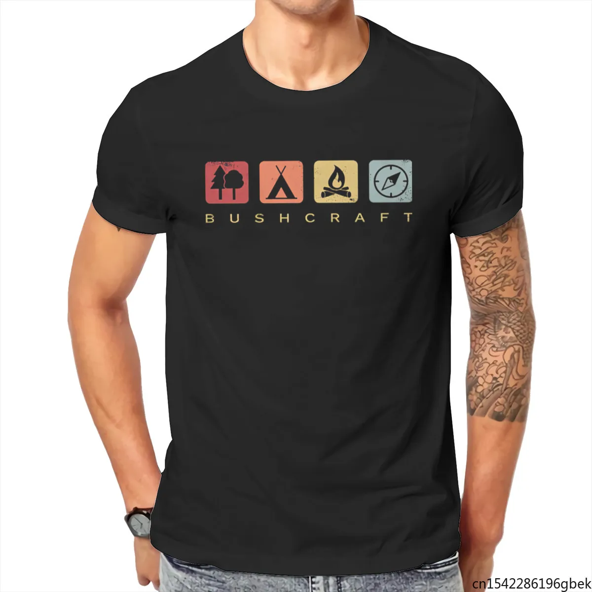 

Retro Bushcrafting Bush and Craft Outdoor Men's T-Shirt