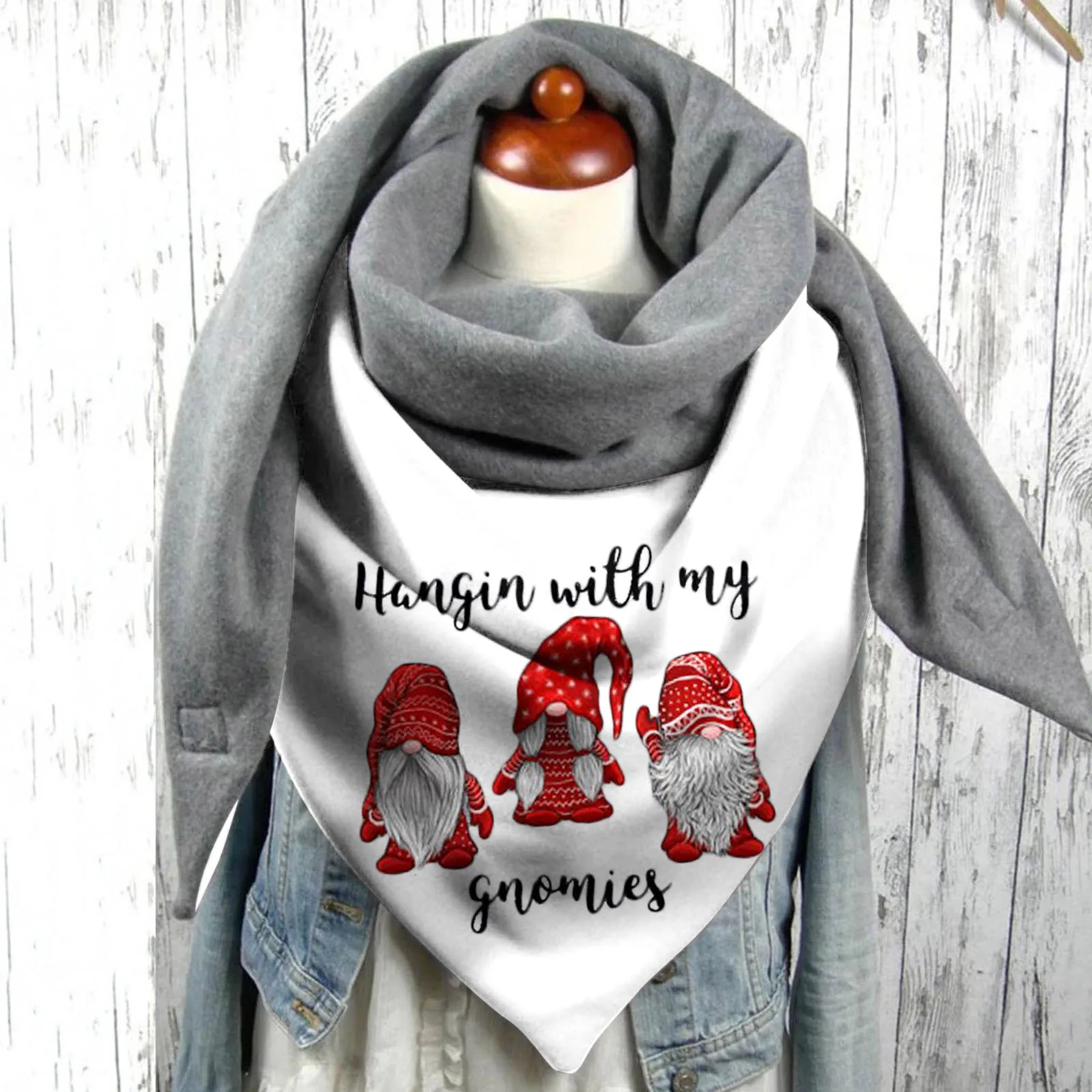 2021 Счастливого Рождества Женский Шарф зимние шарфы модные олени пуговицы с