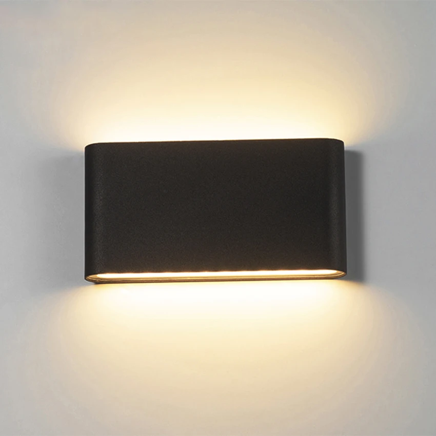 

Светодиодный настенный светильник Алюминий Водонепроницаемый настенные светильники, Крытый вверх/вниз светильник s -12W / 6W, черный/белый цве...