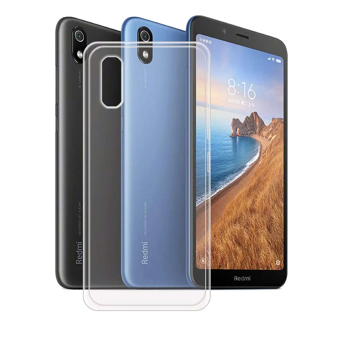 Прозрачные силиконовые чехлы для мобильных телефонов Xiaomi Redmi 7A на заднюю панель