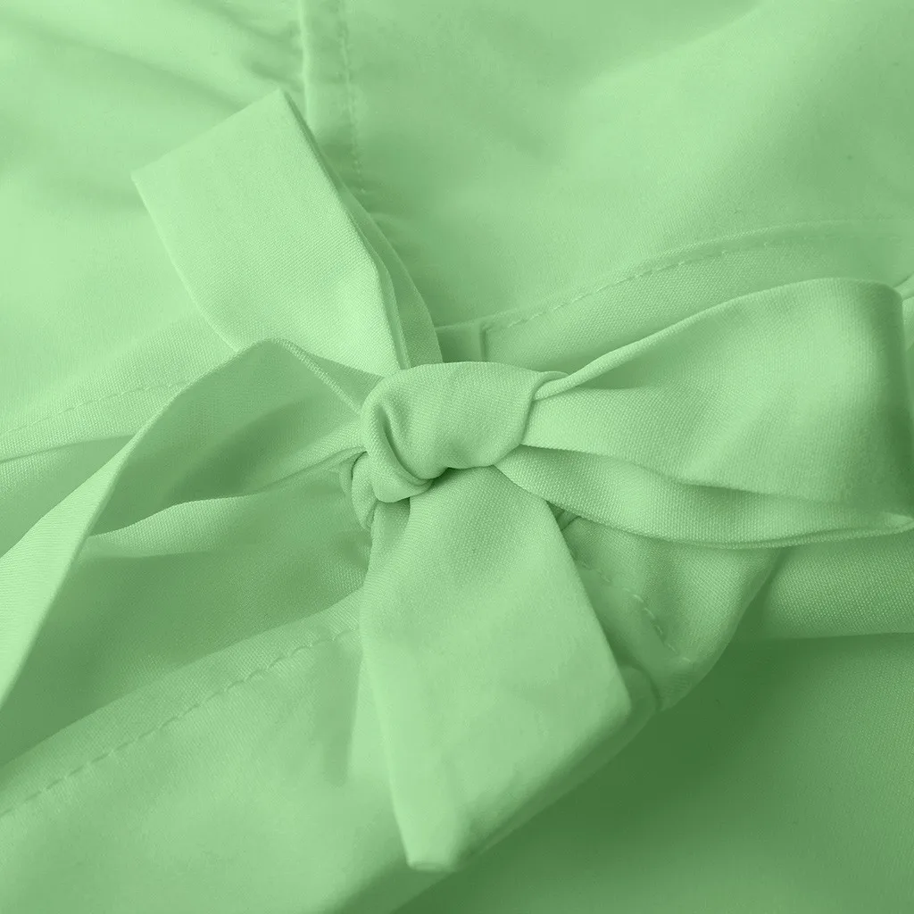 Женская однотонная блузка с длинным рукавом отворотом | одежда