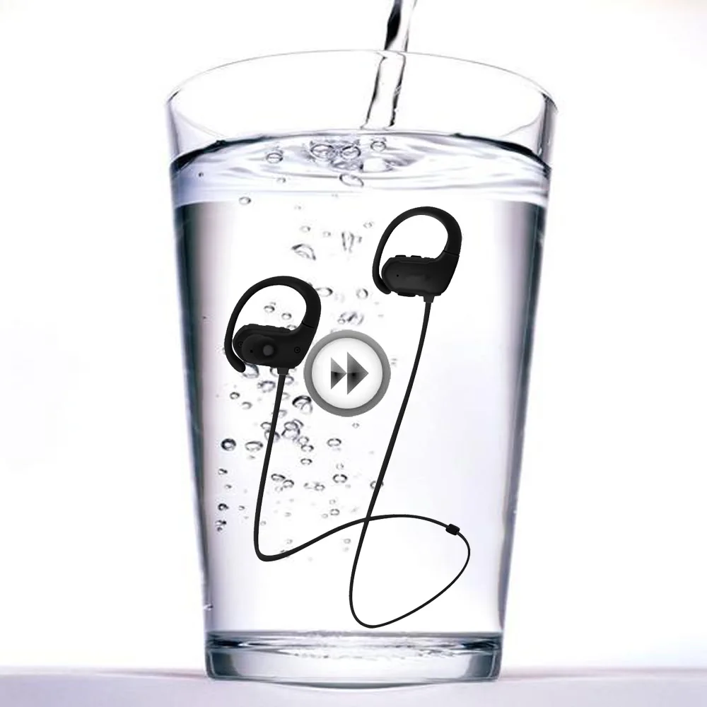 Настоящие Водонепроницаемые Фитнес Спорт Бег Беспроводные Bluetooth MP3 Музыкальные