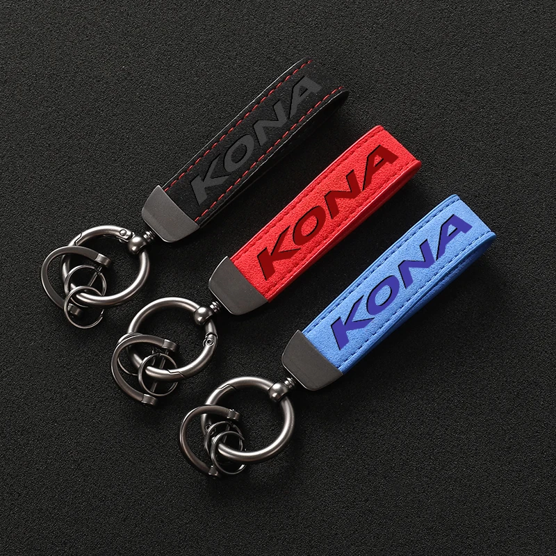 

Fashion Suede Keychain With Horseshoe Buckle Fine Gift Key Ring For Hyundai Kona Accent Creta Solaris I30 Tucson Elantra Ix35